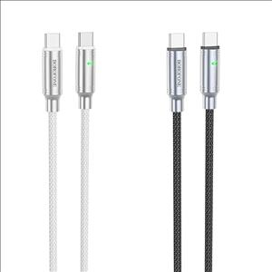 کابل شارژ 60 وات بروفون مدل BU40 با سری تایپ سی تو تایپ سی