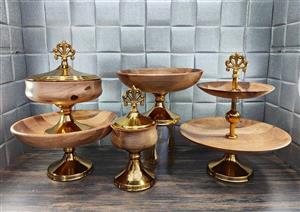 سرویس پذیرایی ۵ تیکه چوب گردو