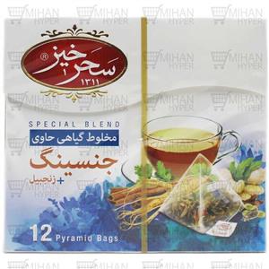 دمنوش جنسینگ کیسه ای سحر خیز – 12 عددی