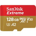 کارت حافظه MICROSDXC سن دیسک مدل SDSQXAA Extreme استاندارد C10 U3 V30 ظرفیت 128 گیگابایت