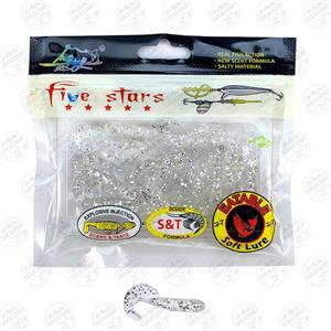 طعمه مصنوعی ژله ای دم داسی Five Stars بسته 30 عددی 4 سانتی متر (نقره ای)