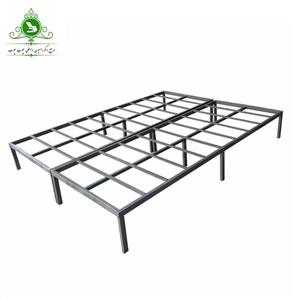 کفی تخت فلزی پایه دار دو نفره دو تکه
