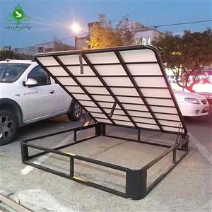کفی تخت دو نفره جکدار با ورق MDF ارتفاع بلند