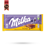 شکلات تخته ای میلکا milka مدل برنج پف کرده riso soffiato وزن 100 گرم