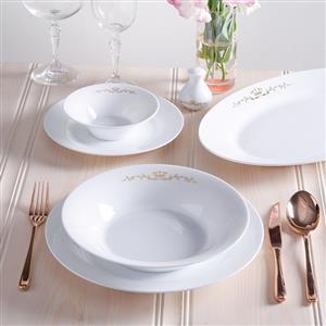 سرویس غذاخوری زرین 108 پارچه 12 نفره سری شهرزاد طرح پرنسس درجه یک