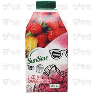 نکتار مخلوط توت فرنگی پاپایا گواوای صورتی پرتقال موز آناناس سان استار یانگ دخترانه – 500 میلی لیتر