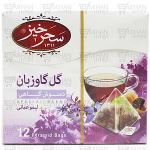 دمنوش گل گاوزبان کیسه ای سحر خیز – 12 عددی