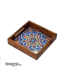 سینی چوبی طرح کاشی 25*25