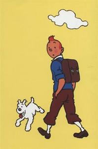 دفتر یادداشت بی خط تن تن (بزرگ، زرد)