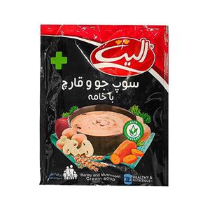 سوپ جو و قارچ با خامه الیت وزن 80 گرم
