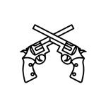 تابلو مینیمال رومادون طرح اسلحه کد 1874
