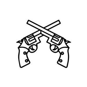 تابلو مینیمال رومادون طرح اسلحه کد 1874