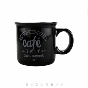 فنجان کلاسیک قهوه Cafe Fait رنگ مشکی 340 میل