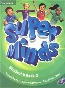 super minds 2 student&work book سوپر مایند 2 استیودنت و ورک بوک
