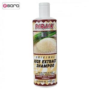شامپو پرژک مدل Rice Extract مقدار 450 میلی لیتر Parjak Rice Extract Shampoo 450 ml