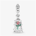 چارم آویز نقره پاندورا دیزنی گل رز دیو و دلبر (دستبند،گردنبند) pandora