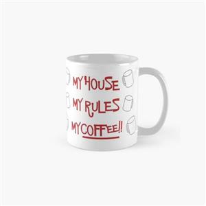 ماگ نوین نقش طرح Knives Out My House My Rules My Coffee