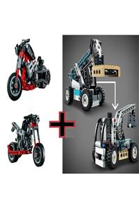 Technic Telehandler 42133LEGO Motorcycle 42132 (TWO LEGO IN ONE) لگو RKT-42132 