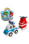 Duplo My First Fire Helicopter and Police Car 10957 14 Pieces Product License لگو  LEGO TD01TD06-027.10957-17760