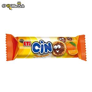 بیسکوئیت با سس پرتغالی و تکه های شکلات اتی جین 114 گرمی 13 عددی