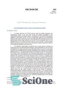 دانلود کتاب Essai no. 433 : Toxicite╠ Aigue╠ê par Inhalation : Me╠thode de la Concentration Pre╠de╠termine╠e. – انشا نه 433...