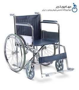 ویلچیر مکانیکی ساده استیل مدل wheelchair FS809