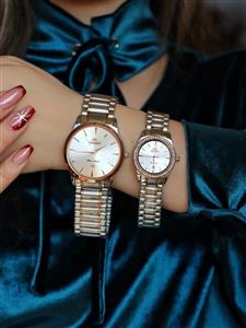 ست ساعت مردانه و زنانه اورینت موتور ژاپن پین بند ضدآب رنگ ثابت  کد 2115124