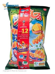 بسته 6 عددی اسنک فنری چاکلز با پنییر و رنگ طبیعی 55 گرم