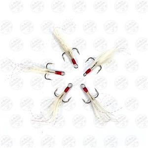 قلاب سه شاخ پردار موستاد نروژ بسته 5 عددی سایز 12 IN-LINE TRIPLE GRIP FEATHERED