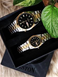 ست ساعت مردانه و زنانه سویستون ضدآب موتور ژاپن رنگ ثابت کد 2115126