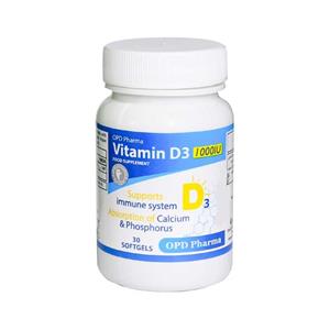 سافت ژل ویتامین دی 1000 واحد (D3) او پی دی فارما 30 عددی