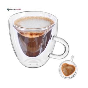 لیوان پیرکس دوجداره قلب سایز کوچک