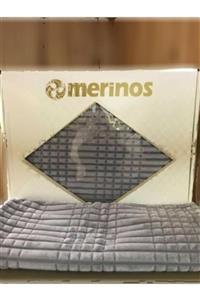 پتو ست خط مدرن 3تکه طوسی برند Merinos کد 1706887398 