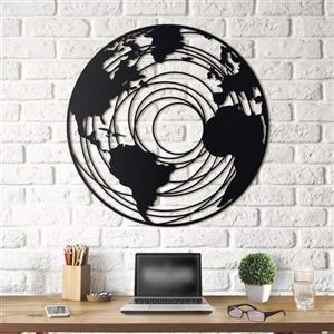 تابلو مینیمال رومادون طرح کره زمین کد 2045 Romadon Earth Modern Minimal Wood Wall Art