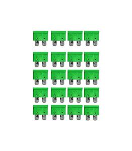 فیوز خودرو ۳۰ آمپر مدل M10 بسته ۲۰ عددی