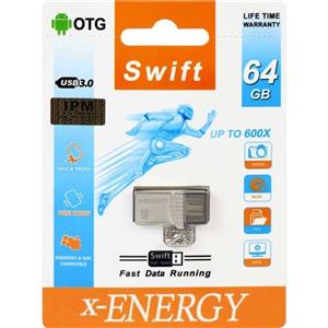 فلش OTG X-Energy مدل SWift USB3.0 ظرفیت 64 گیگا بایت