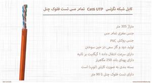 کابل شبکه نگزنس Cat6 UTP آلومینیوم روکش مس با تست فلوک