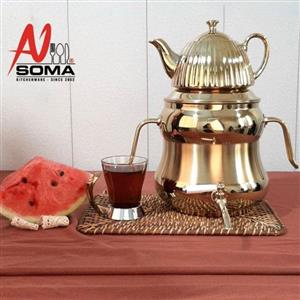 کتری قوری سوما ۶ لیتر تمام طلایی (۵۲۱) «لوازم خانه و اشپزخانه»