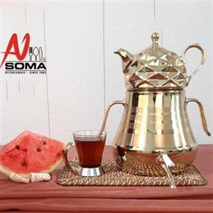 کتری قوری سوما ۶ لیتر تمام طلایی (۵۳۲) «لوازم خانه و اشپزخانه»