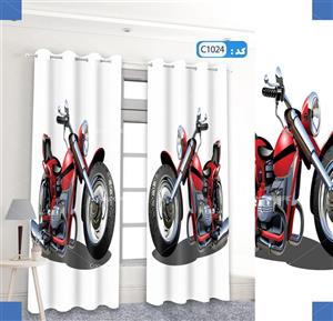 پرده تصویری طرح موتور قرمز