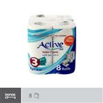 Active 001 Toilet Tissue Paper - Pack of 8