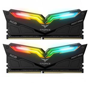 3000 Ram 16GB (8GB×2) TeamGroup T-Force Night Hawk DDR4 رم تیم گروپ RAM: Team Group T-Force Night Hawk RGB 2×8GB=16GB DDR4 3200MHz CL16