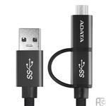 Cable: AData 2 in 1 USB To USB Type-C/Micro USB 1m