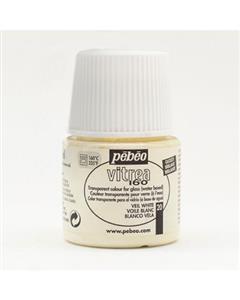 رنگ شیشه قابل پخت پ ب او مدل Vitrea 160 Viel White 20 حجم 45 میلی لیتر Pebeo Vitrea 160 Viel White 20 Frosted Glass Paint 45Ml