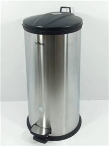 سطل زباله استیل پدالدار 20 لیتری درب مشکی