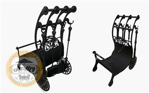 هیزم دان و آویز لوازم بخاری کد 804
