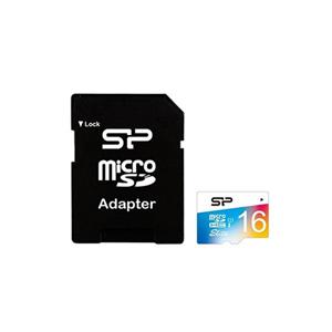 کارت حافظه microSDHC سیلیکون پاور مدل Color Elite کلاس 10 استاندارد UHS-I U1 سرعت 85MBps همراه با آداپتور SD ظرفیت 16 گیگابایت