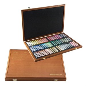 پاستل گچی 72 رنگ Soft pastel جعبه چوبی برند گالری Gallery