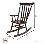 صندلی راک و گهواره ای  چوبی جنس راش .قابل شست وشو تحمل وزن بالا