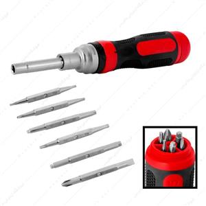 ست پیچگوشتی جغجغه ای بیت خور کد RH-2725 برند رونیکس